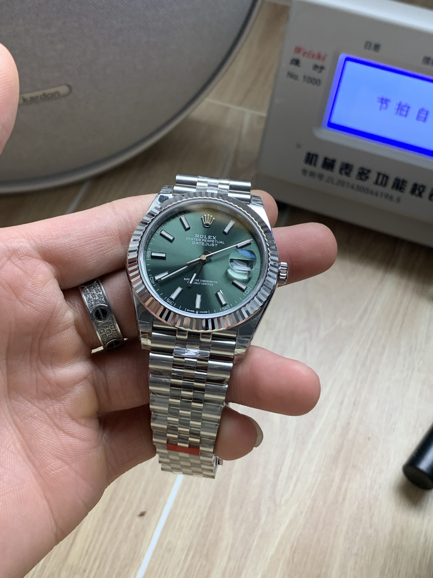 VS Factory Rolex Datejust 41mm Mint Green Sunburst Dial Fluted Bezel Jubilee Bracelet (126334) 1:1 Super Clone - DD3235 Movement - VS Factory Official - Photo 3