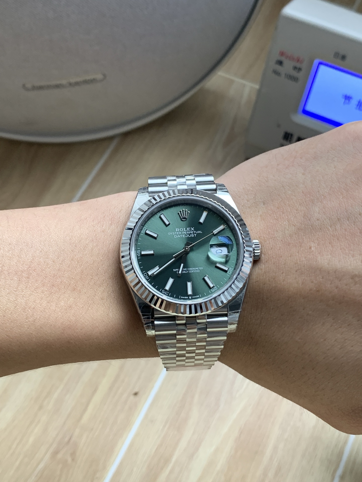 VS Factory Rolex Datejust 41mm Mint Green Sunburst Dial Fluted Bezel Jubilee Bracelet (126334) 1:1 Super Clone - DD3235 Movement - VS Factory Official - Photo 5
