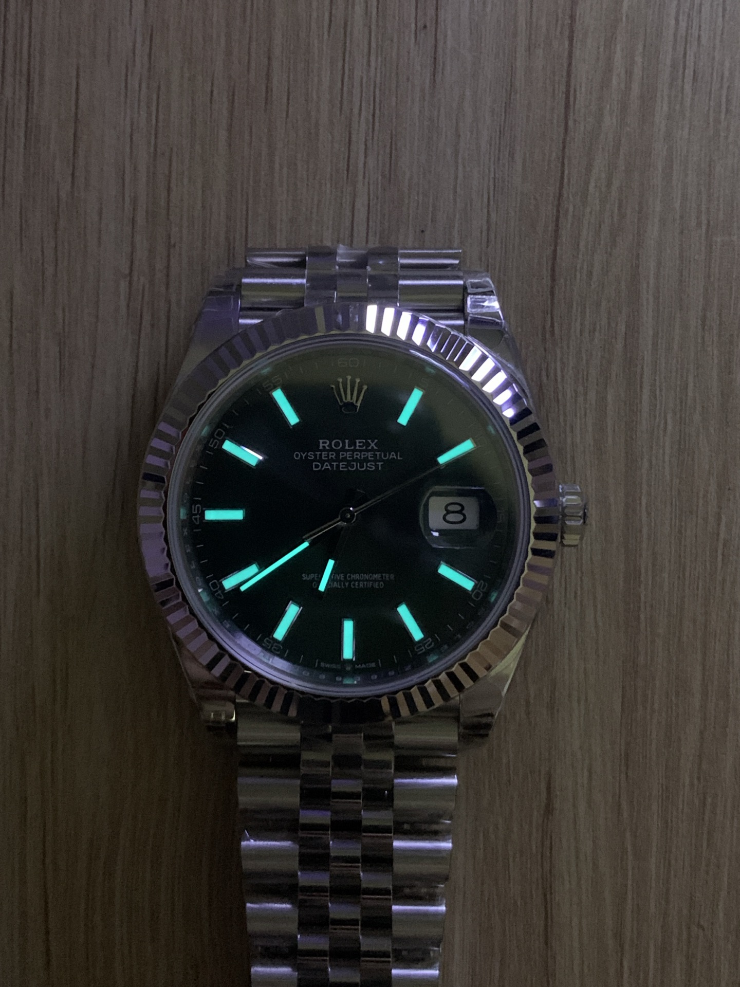 VS Factory Rolex Datejust 41mm Mint Green Sunburst Dial Fluted Bezel Jubilee Bracelet (126334) 1:1 Super Clone - DD3235 Movement - VS Factory Official - Photo 6