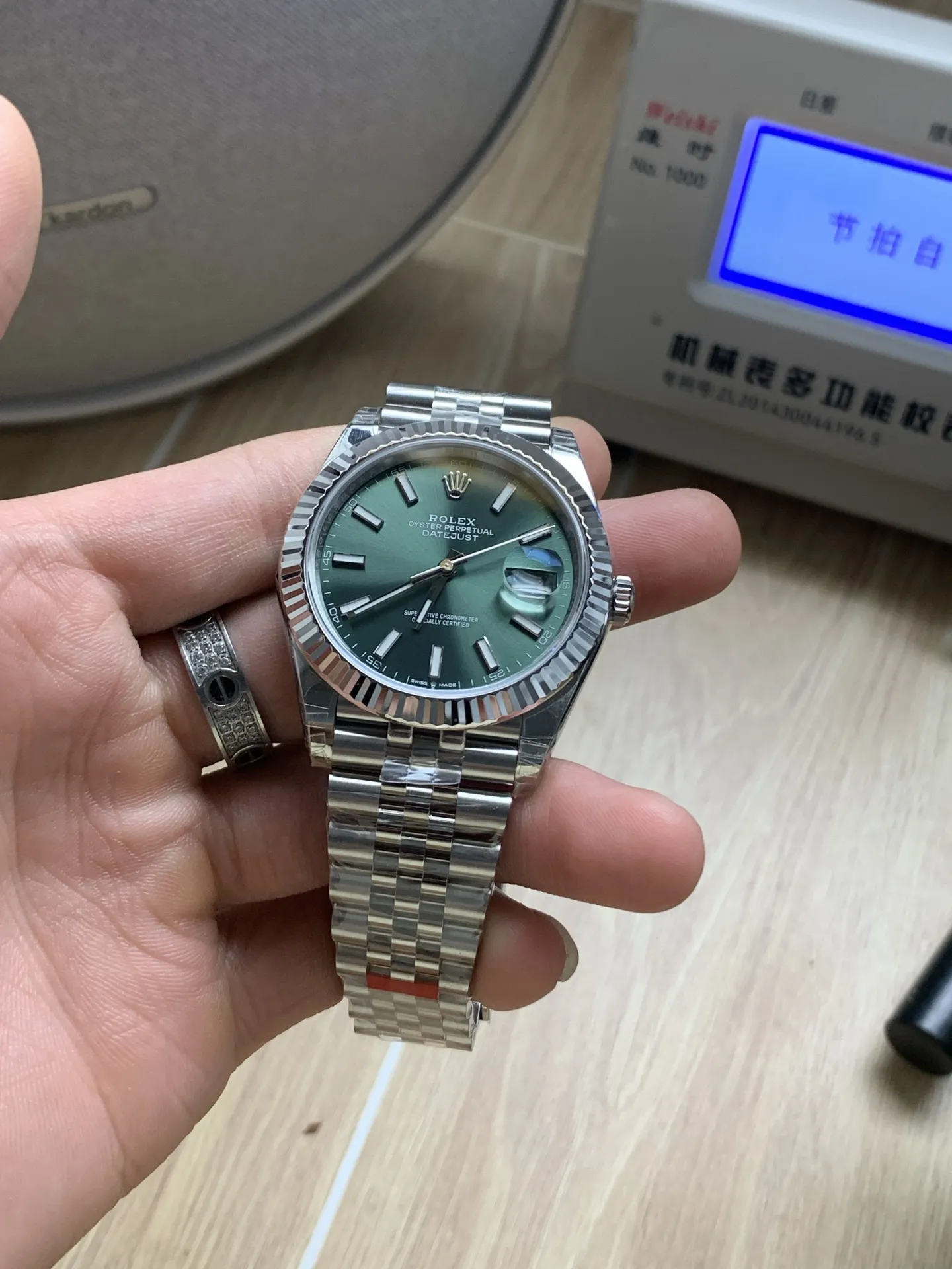 VS Factory Rolex Datejust 41mm Mint Green Sunburst Dial Fluted Bezel Jubilee Bracelet (126334) 1:1 Super Clone - DD3235 Movement - VS Factory Official photo 3