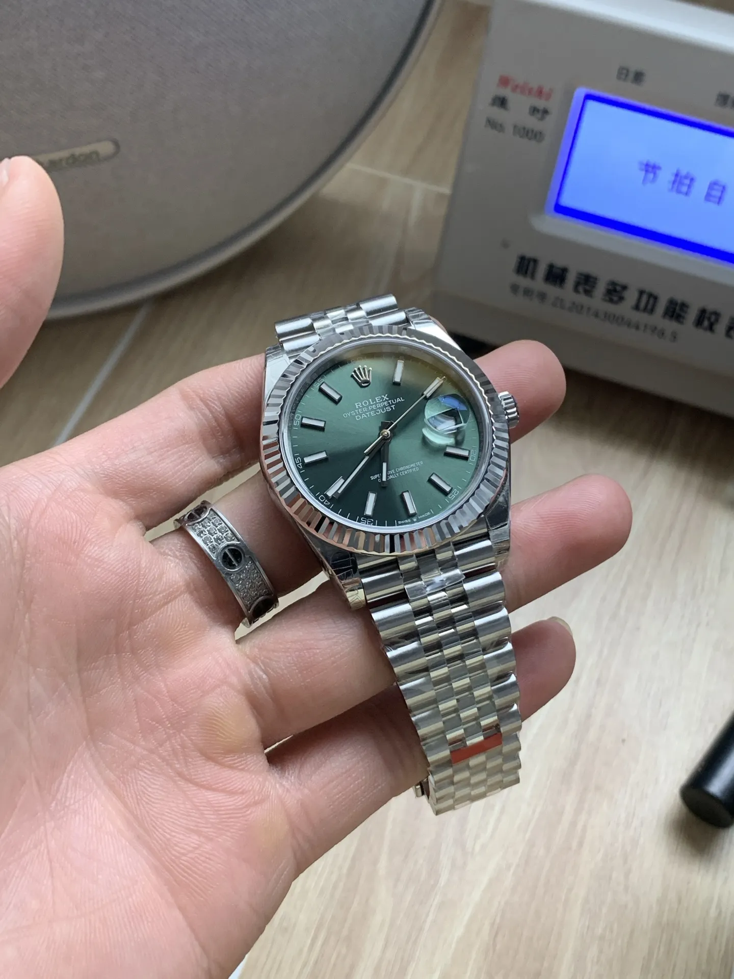 VS Factory Rolex Datejust 41mm Mint Green Sunburst Dial Fluted Bezel Jubilee Bracelet (126334) 1:1 Super Clone - DD3235 Movement - VS Factory Official photo 4