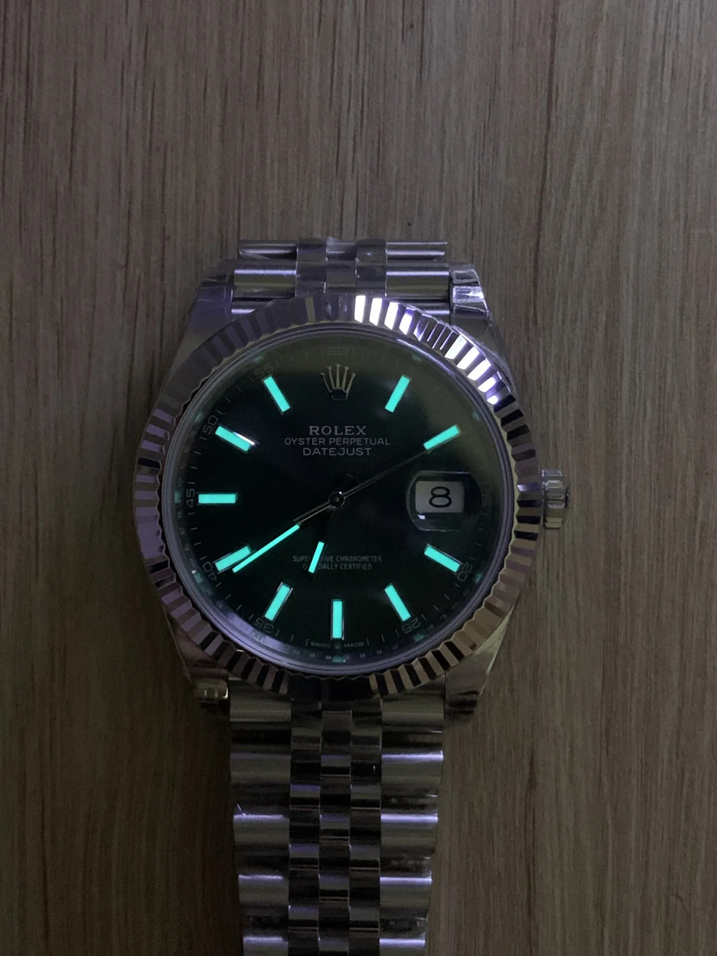 VS Factory Rolex Datejust 41mm Mint Green Sunburst Dial Fluted Bezel Jubilee Bracelet (126334) 1:1 Super Clone - DD3235 Movement - VS Factory Official photo 6