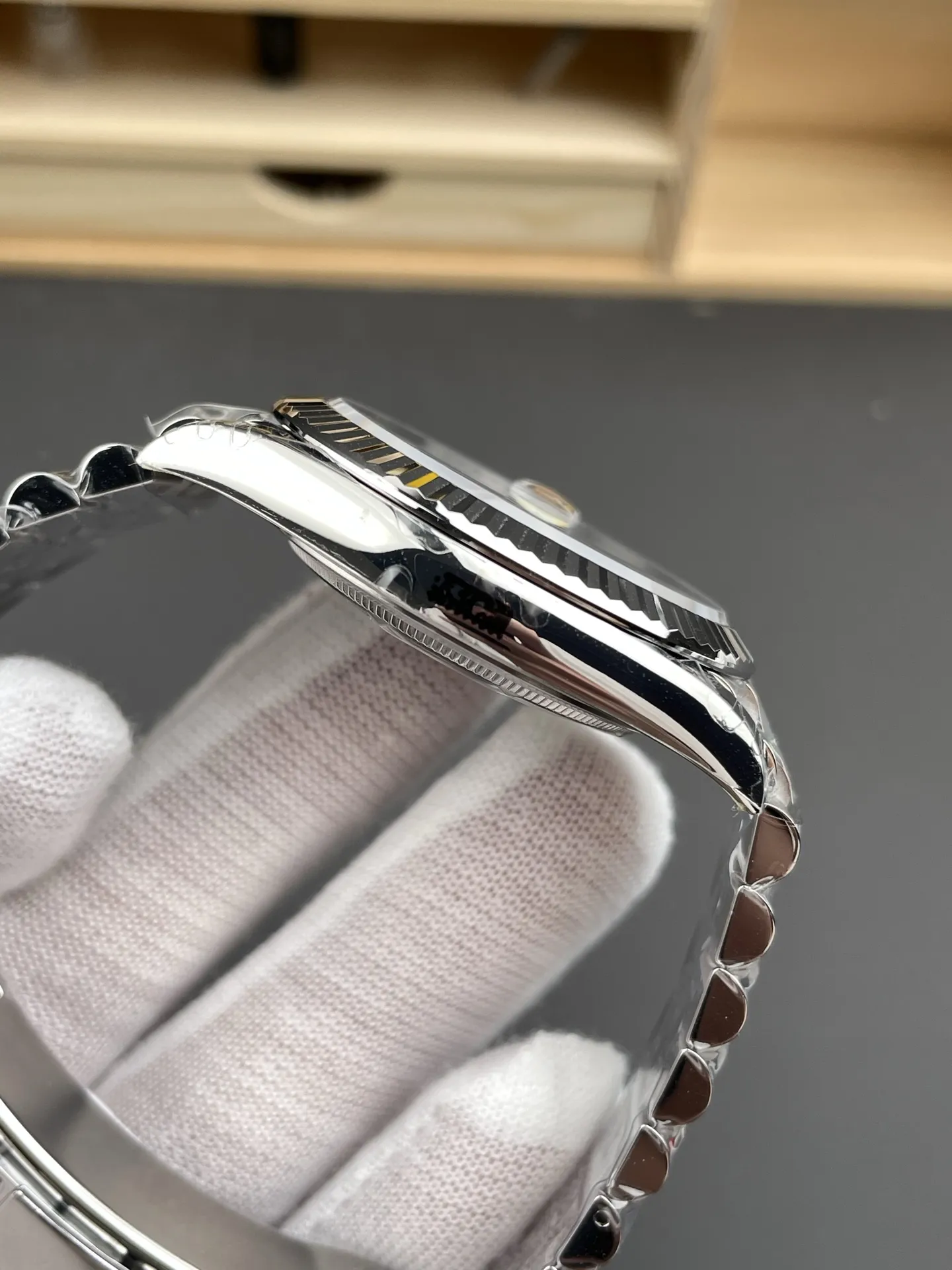 VS Factory Rolex Datejust 41mm Slate Grey"Wimbledon" Dial Fluted Bezel Jubilee Bracelet (126334) 1:1 Super Clone - DD3235 Movement - VS Factory Official photo 7
