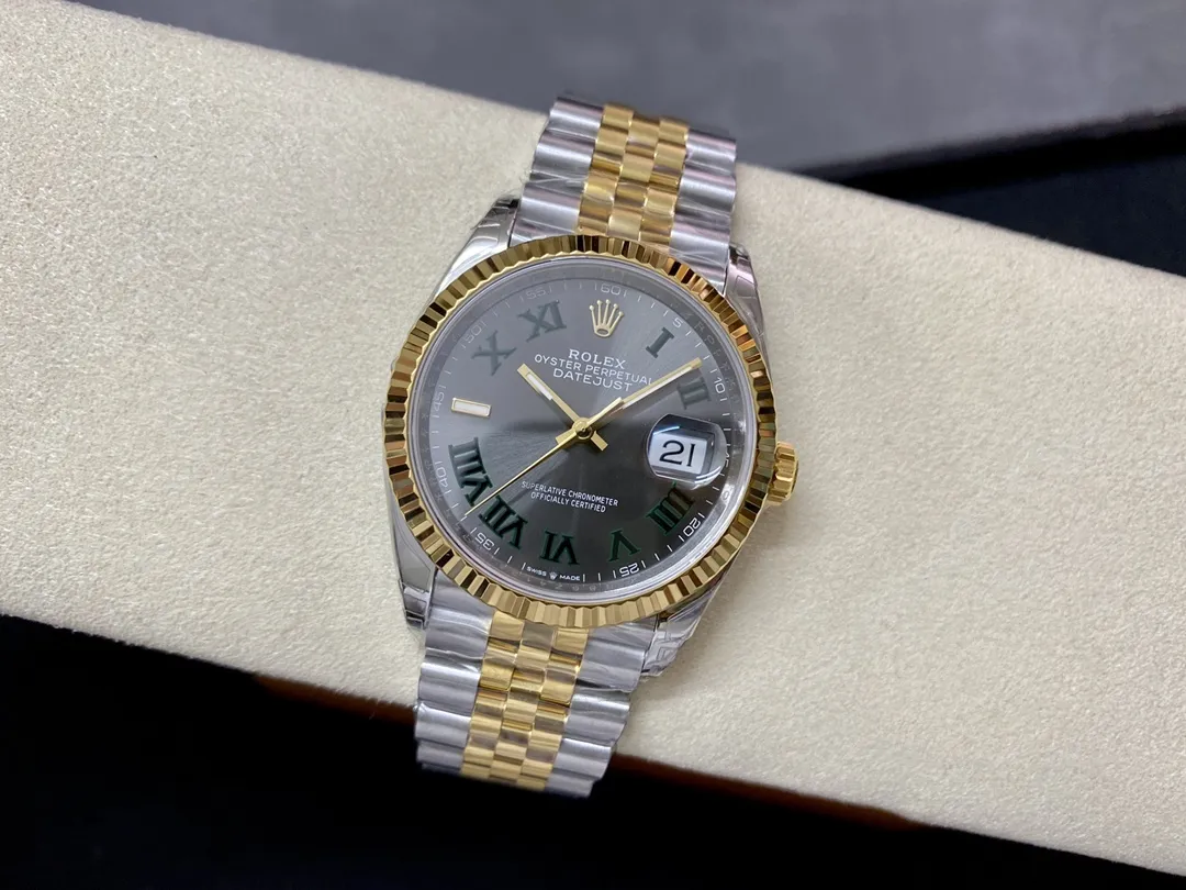 VS Factory Rolex Datejust 41mm Two-Tone Yellow Gold "Wimbledon" Dial Jubilee Bracelet (126333) 1:1 Super Clone - DD3235 Movement - VS Factory Official photo 5