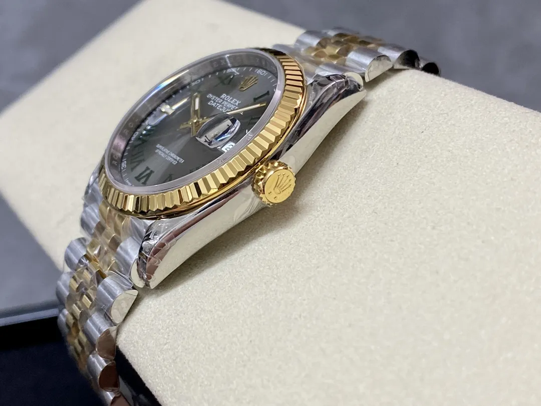 VS Factory Rolex Datejust 41mm Two-Tone Yellow Gold "Wimbledon" Dial Jubilee Bracelet (126333) 1:1 Super Clone - DD3235 Movement - VS Factory Official photo 7