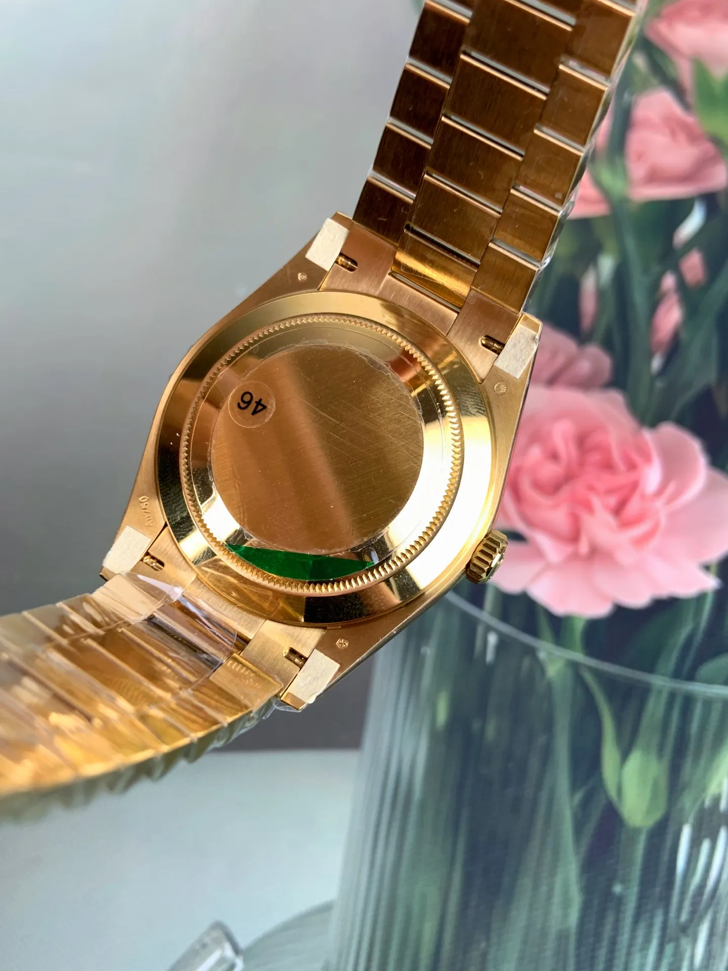 VS Factory Rolex Day-Date 40 Yellow Gold Black Baguette Diamond Dial (228238) V2 1:1 Super Clone - DD3255 Movement - VS Factory Official photo 9