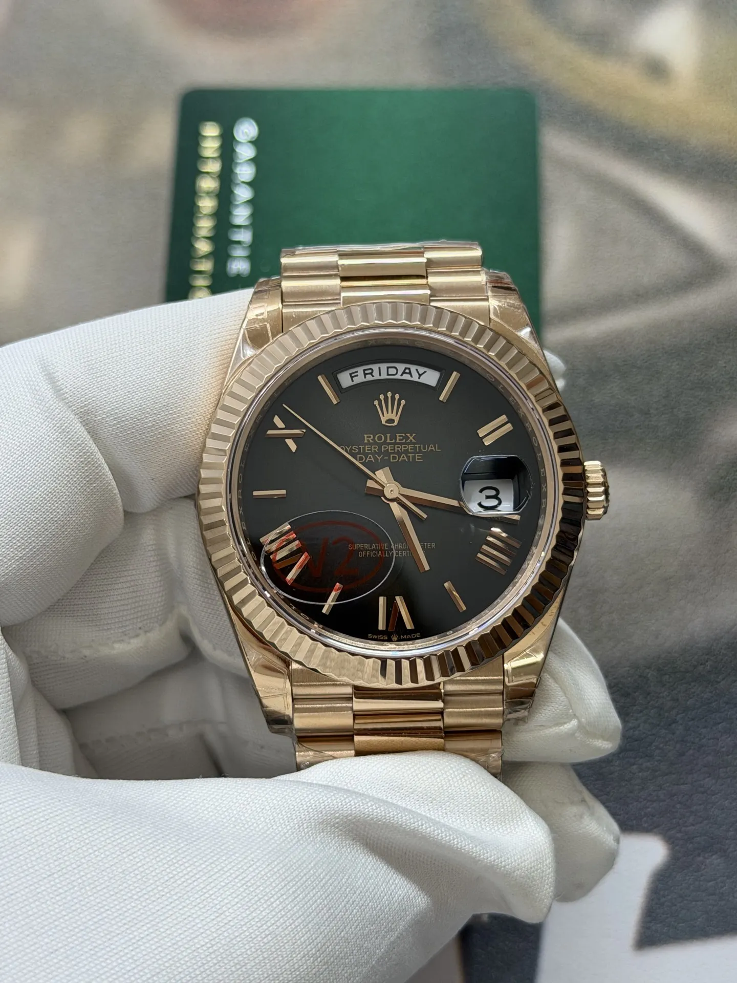 VS Factory Rolex Day-Date 40mm Everose Gold Ombré Grey Roman Dial (228235) 1:1 Super Clone – DD3255 Movement - VS Factory Official photo 2