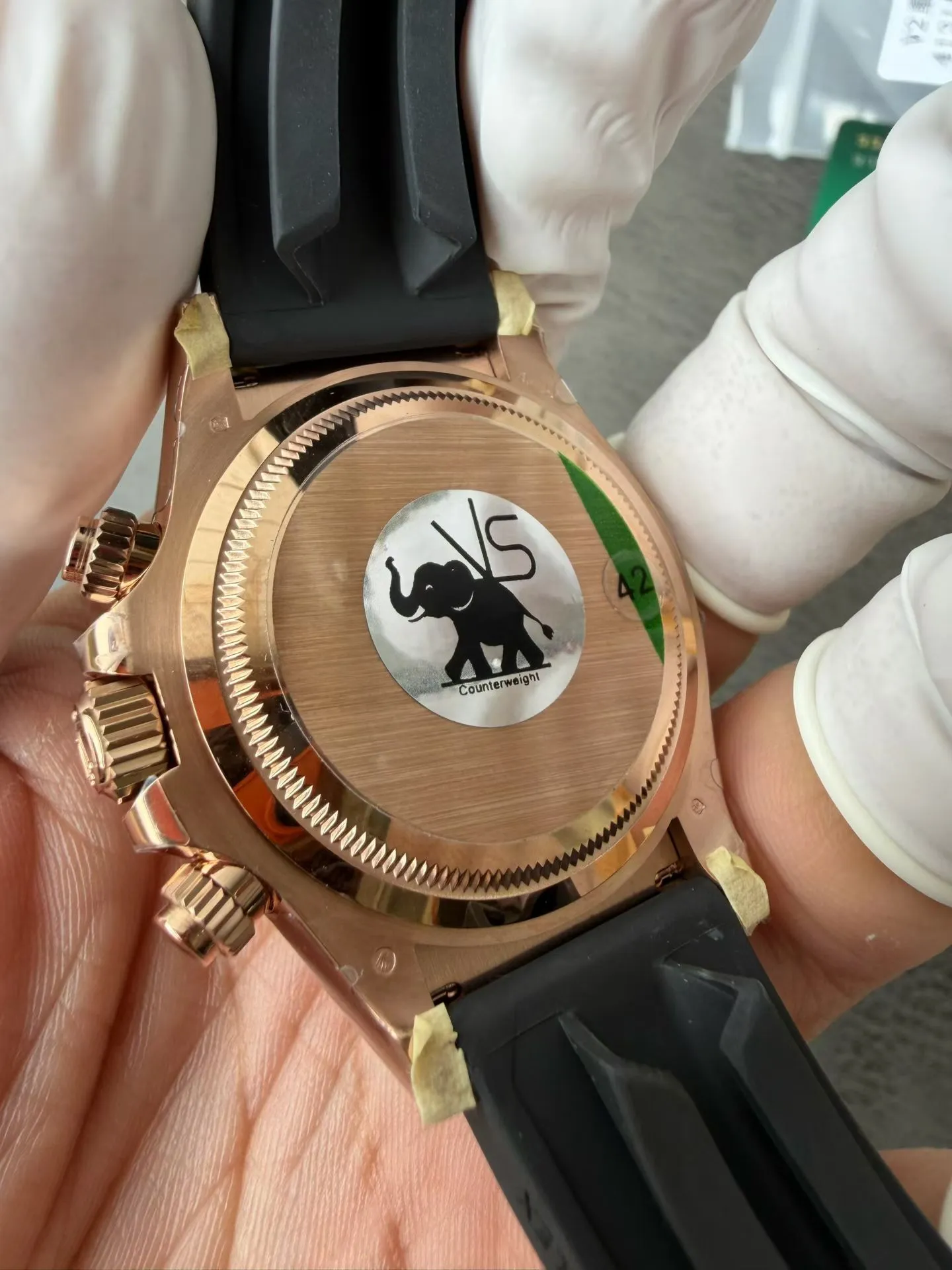 VS Factory Rolex Daytona 40mm Everose Gold Chocolate Dial Rubber Strap (126515LN) 1:1 Super Clone - DD4131 Movement - VS Factory Official photo 8