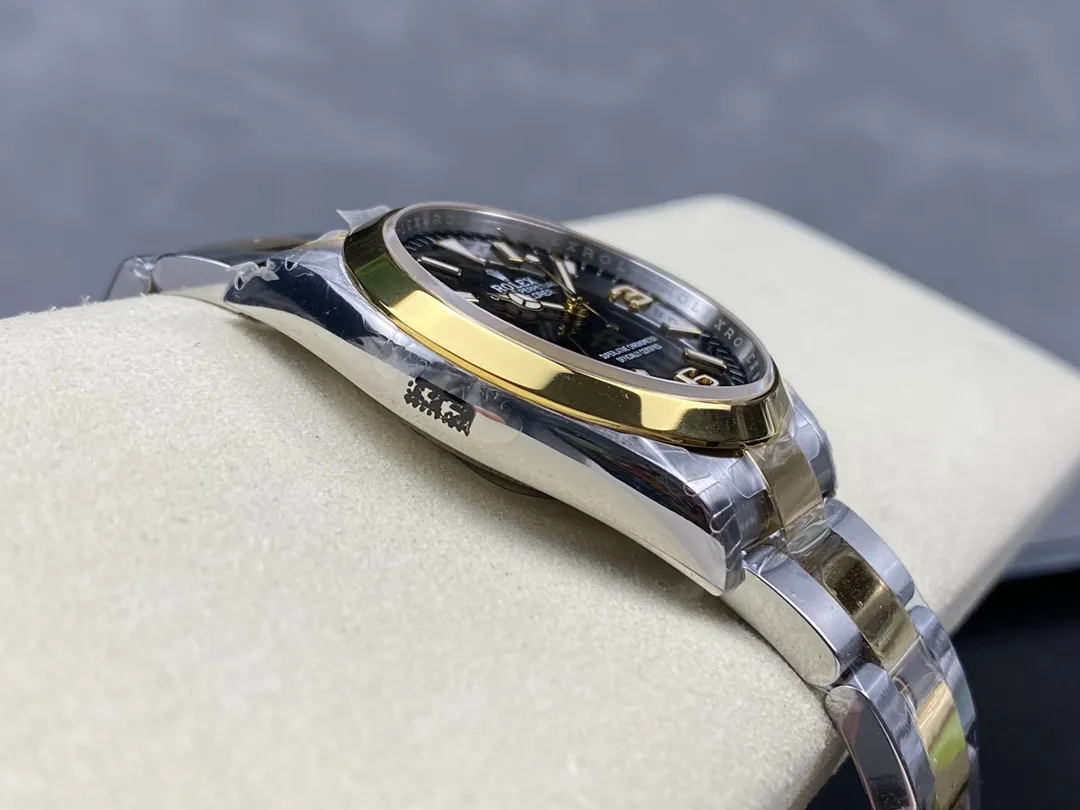 VS Factory Rolex Explorer 36mm Two-Tone Yellow Gold Black "3-6-9" Dial Smooth Bezel Oyster Bracelet (124273) 1:1 Super Clone - DD3230 Movement - VS Factory Official photo 7
