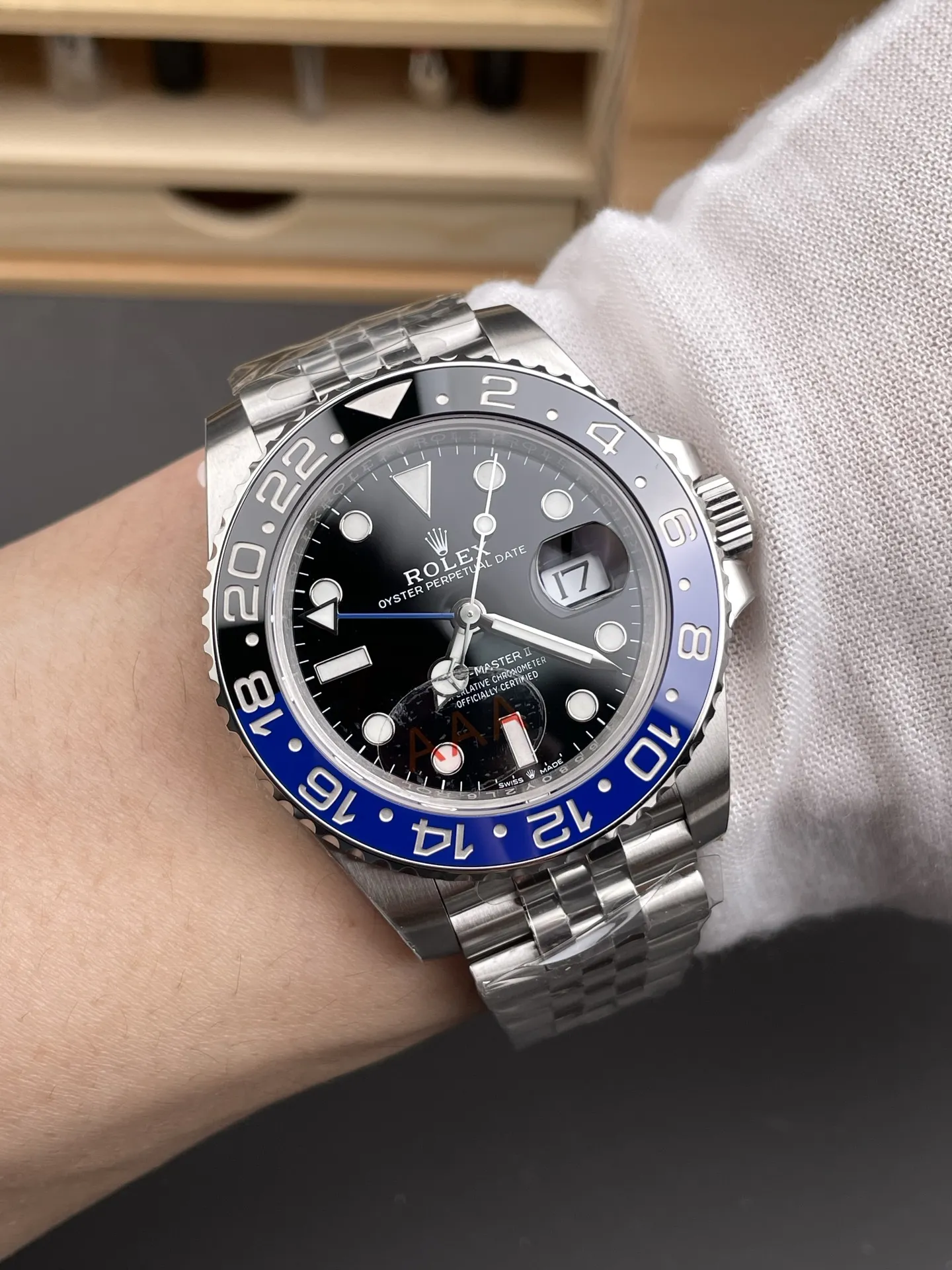 VS Factory Rolex GMT-Master II "Batgirl" Black/Blue Ceramic Bezel Jubilee Bracelet (m126710blnr-0002) 1:1 Super Clone - DD3285 Movement - VS Factory Official photo 4