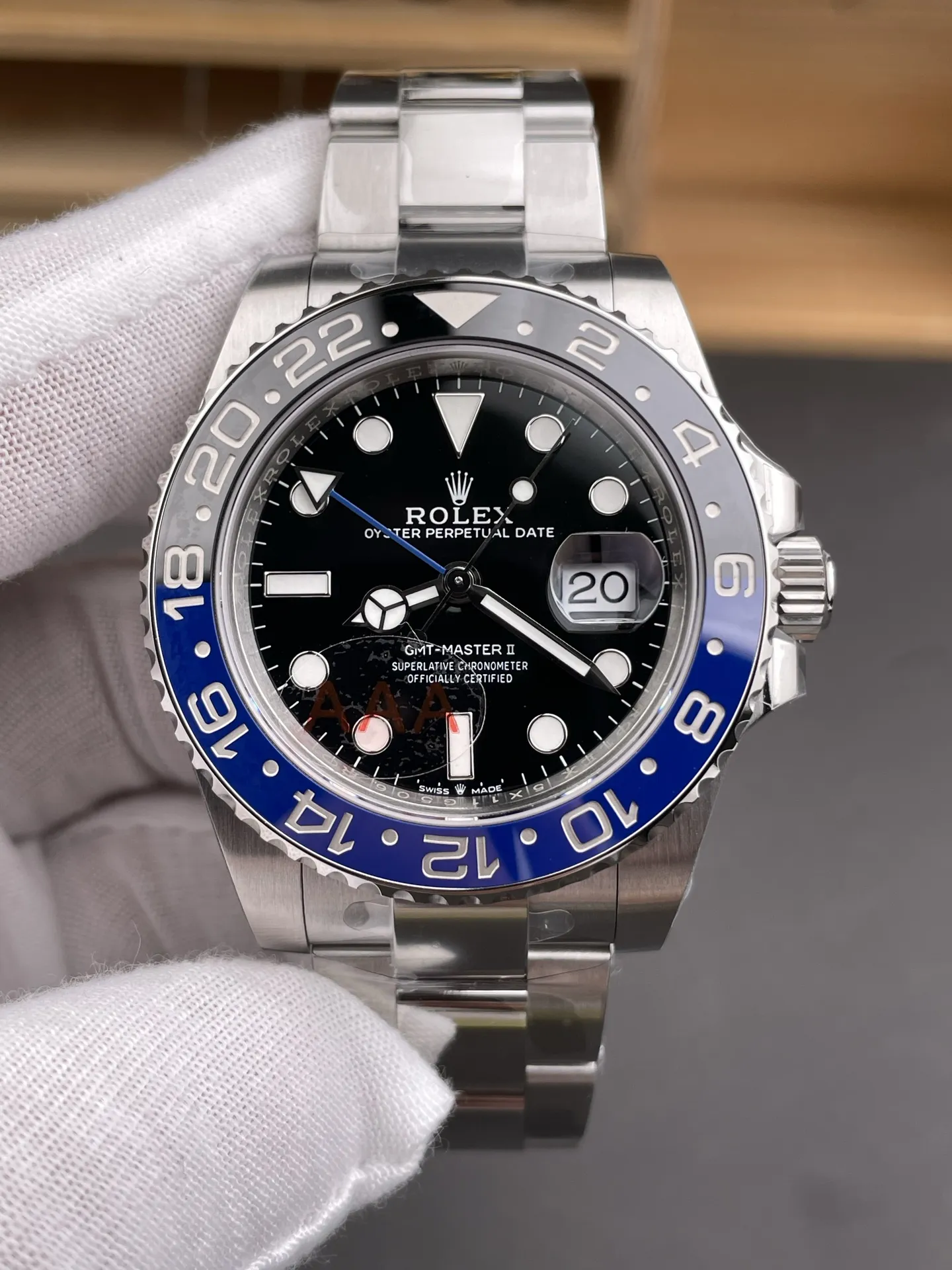 VS Factory Rolex GMT-Master II "Batman" Black/Blue Ceramic Bezel Oyster Bracelet (m126710blnr-0003) 1:1 Super Clone - DD3285 Movement - VS Factory Official photo 3