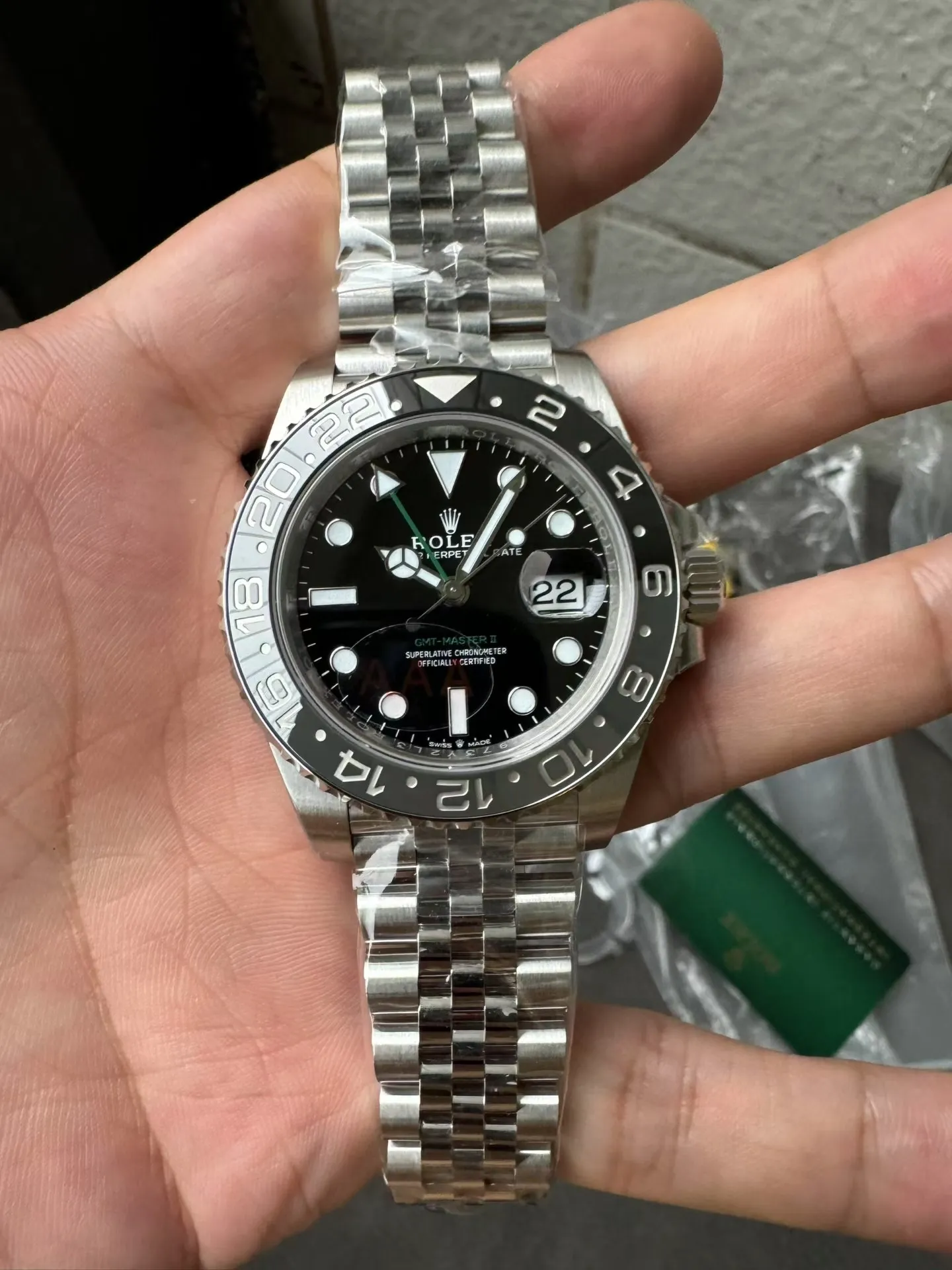 VS Factory Rolex GMT-Master II "Bruce Wayne"Black/Grey Ceramic Bezel Jubilee Bracelet (126710grnr) 1:1 Super Clone - DD3285 Movement - VS Factory Official