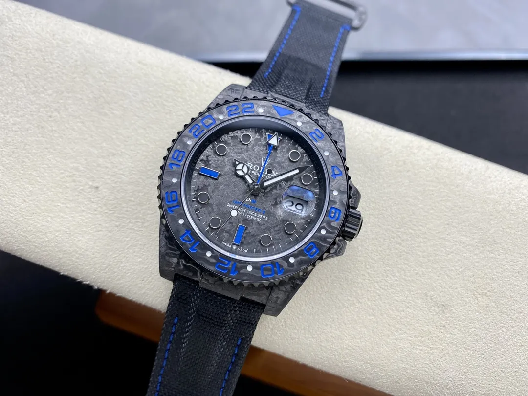 VS Factory Rolex GMT-Master II "DiW Carbon Blue" Forged Carbon Fiber (Custom Edition) 1:1 Super Clone - DD3285 Movement - VS Factory Official photo 4