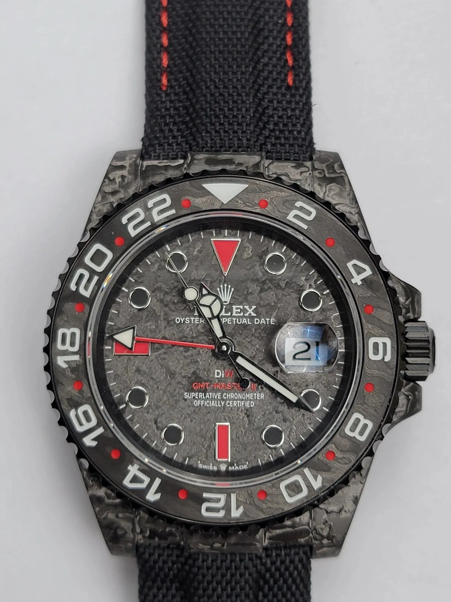 VS Factory Rolex GMT-Master II "DiW Carbon" Forged Carbon Fiber (Custom Edition) 1:1 Super Clone - DD3285 Movement - VS Factory Official