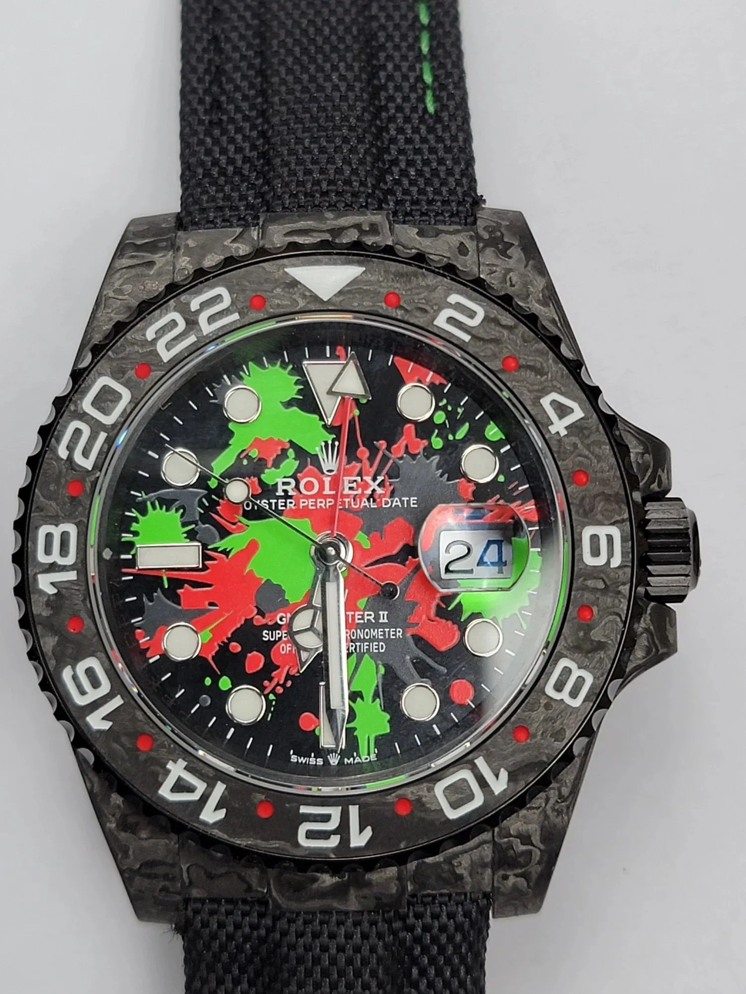 VS Factory Rolex GMT-Master II "DiW Carbon Splatter" Forged Carbon Fiber (Custom Edition) 1:1 Super Clone - DD3285 Movement - VS Factory Official photo 3