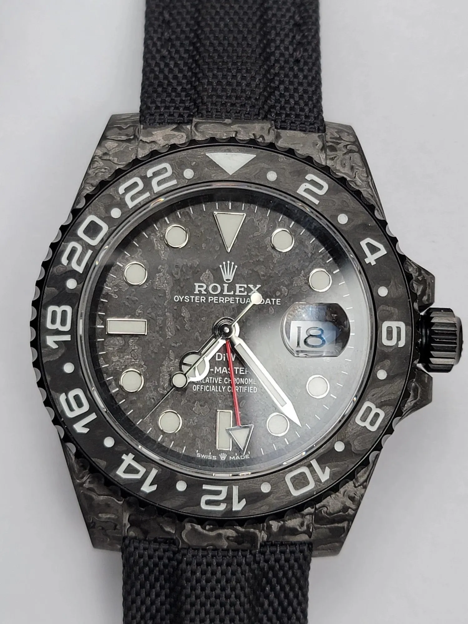VS Factory Rolex GMT-Master II "DiW Carbon Stealth" Forged Carbon Fiber (Custom Edition) 1:1 Super Clone - DD3285 Movement - VS Factory Official photo 2