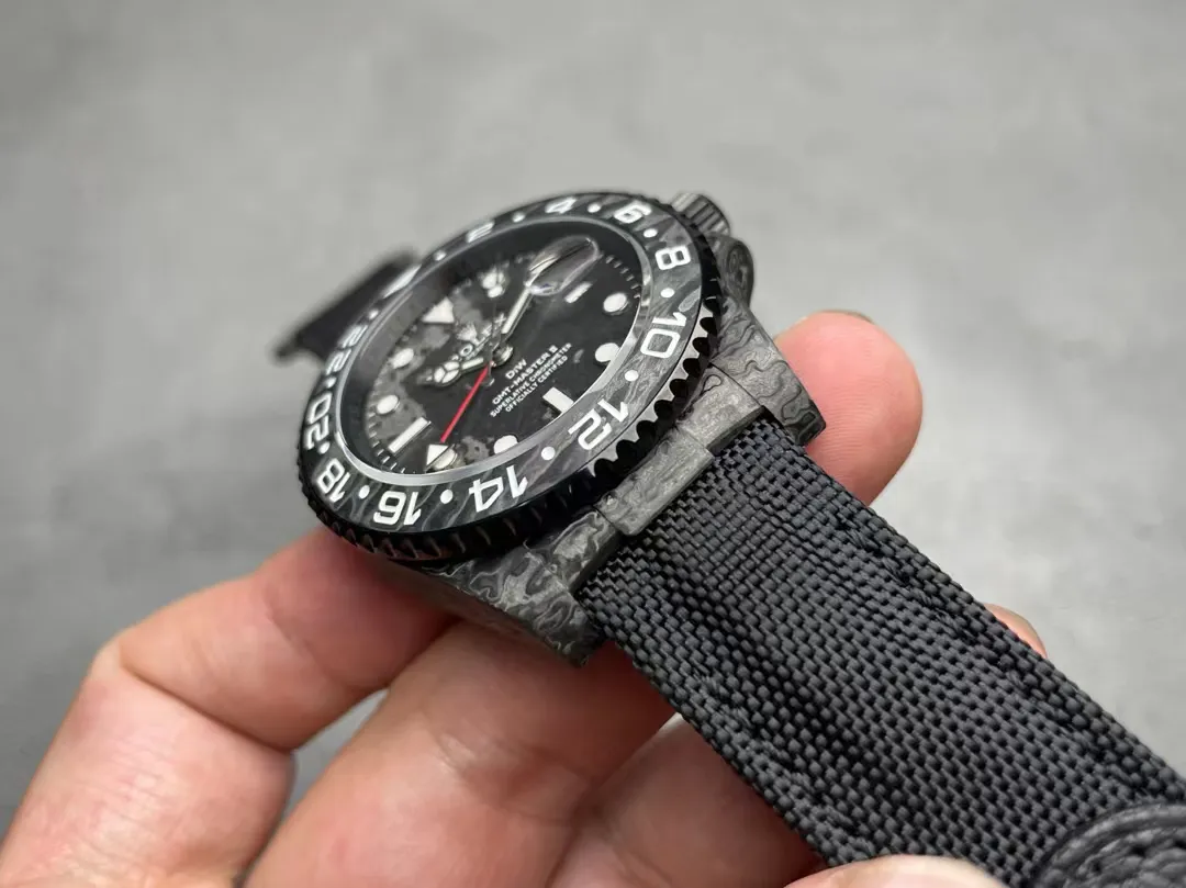 VS Factory Rolex GMT-Master II "DiW Carbon Stealth" Forged Carbon Fiber (Custom Edition) 1:1 Super Clone - DD3285 Movement - VS Factory Official photo 3
