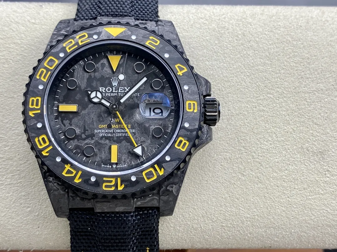 VS Factory Rolex GMT-Master II "DiW Carbon Yellow" Forged Carbon Fiber (Custom Edition) 1:1 Super Clone - DD3285 Movement - VS Factory Official photo 3