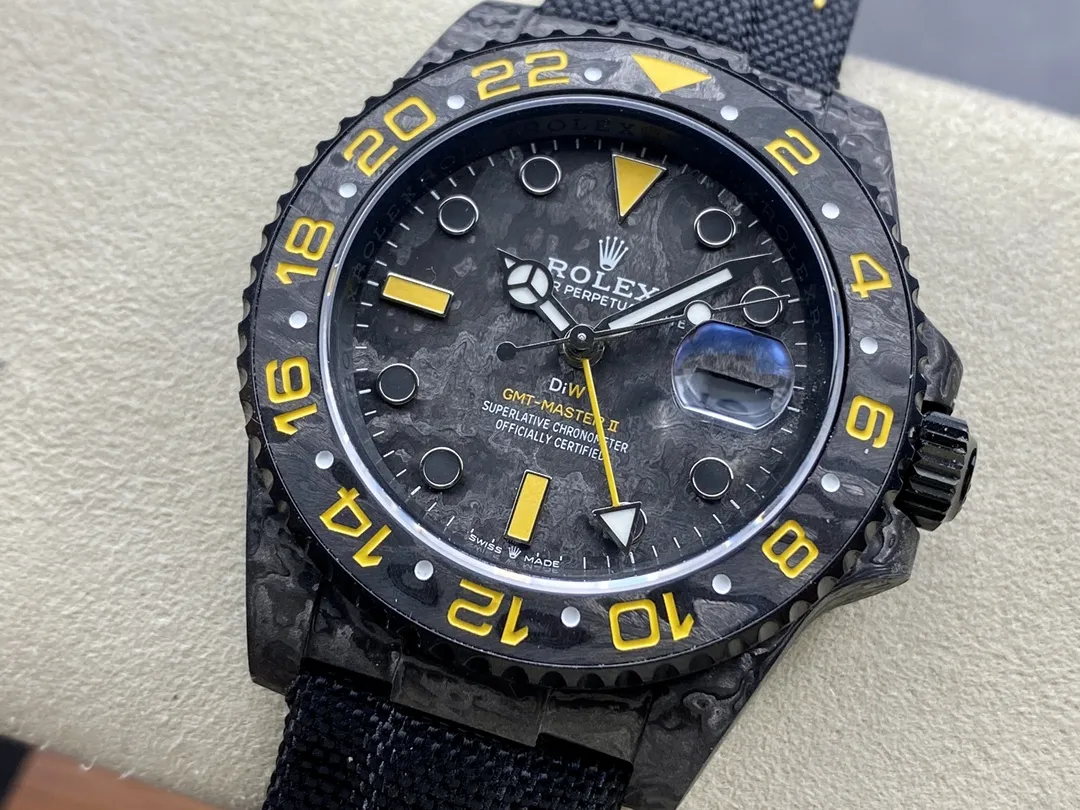 VS Factory Rolex GMT-Master II "DiW Carbon Yellow" Forged Carbon Fiber (Custom Edition) 1:1 Super Clone - DD3285 Movement - VS Factory Official photo 4