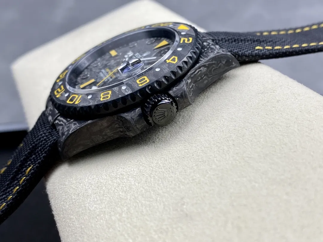 VS Factory Rolex GMT-Master II "DiW Carbon Yellow" Forged Carbon Fiber (Custom Edition) 1:1 Super Clone - DD3285 Movement - VS Factory Official photo 8