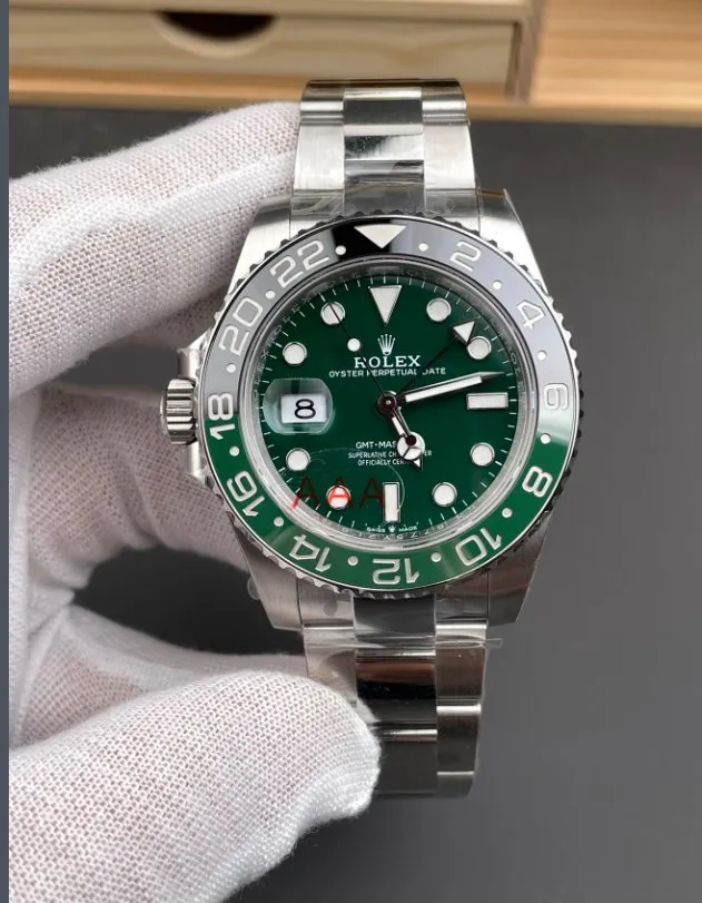 VS Factory Rolex GMT-Master II Left-Handed Green Dial Black/Green Ceramic Bezel "Sprite"Oyster Bracelet (126729VTNR) 1:1 Super Clone – DD3285 Movement - VS Factory Official photo 2