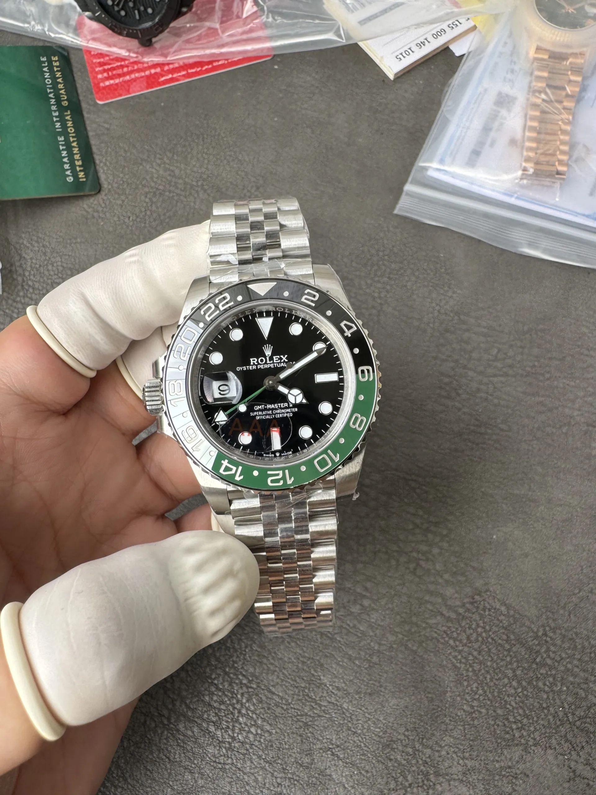 VS Factory Rolex GMT-Master II "Sprite" Black/Green Ceramic Bezel Jubilee Bracelet(m126720vtnr-0002) 1:1 Super Clone - DD3285 Movement - VS Factory Official photo 5