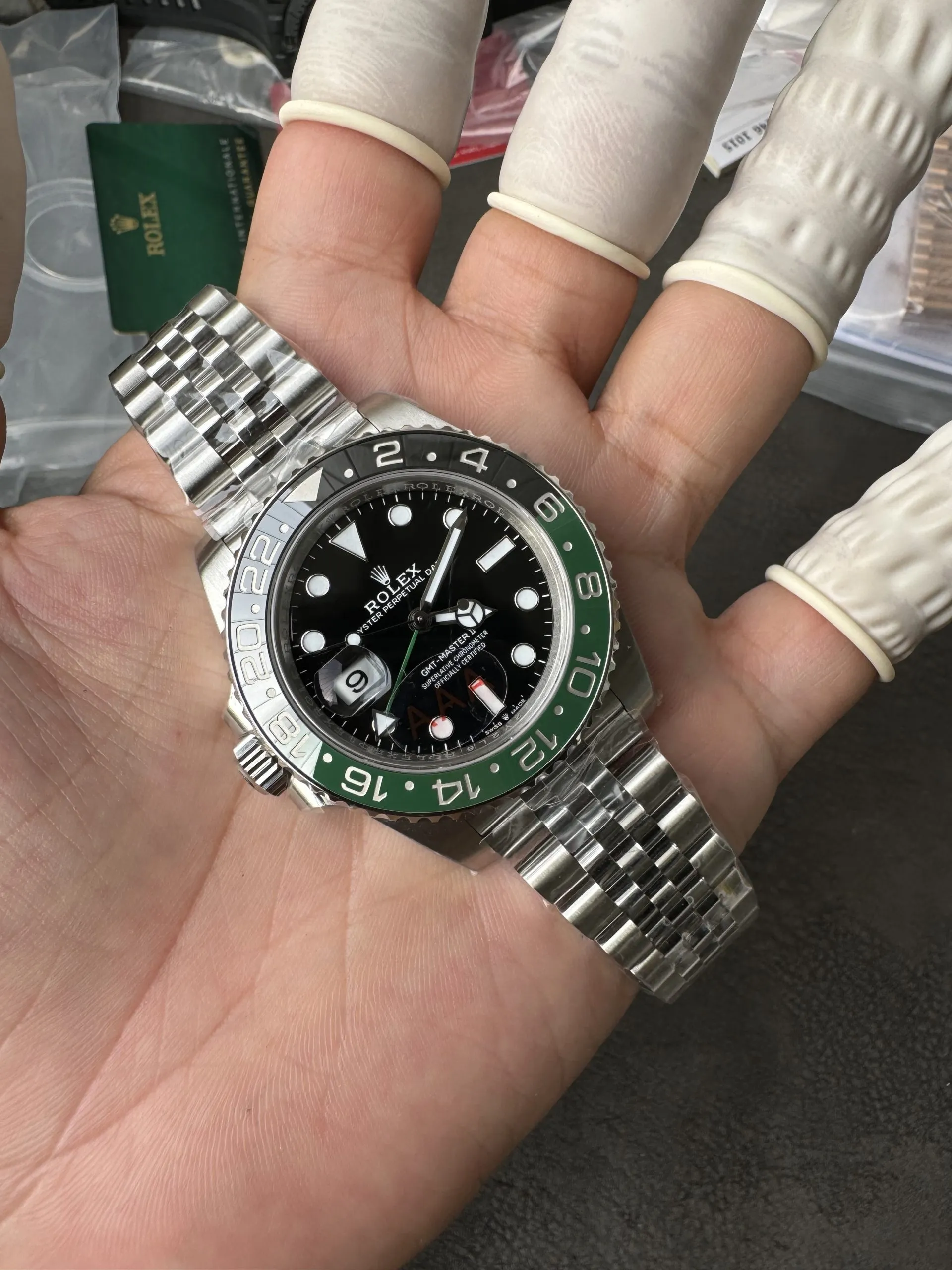 VS Factory Rolex GMT-Master II "Sprite" Black/Green Ceramic Bezel Jubilee Bracelet(m126720vtnr-0002) 1:1 Super Clone - DD3285 Movement - VS Factory Official photo 8
