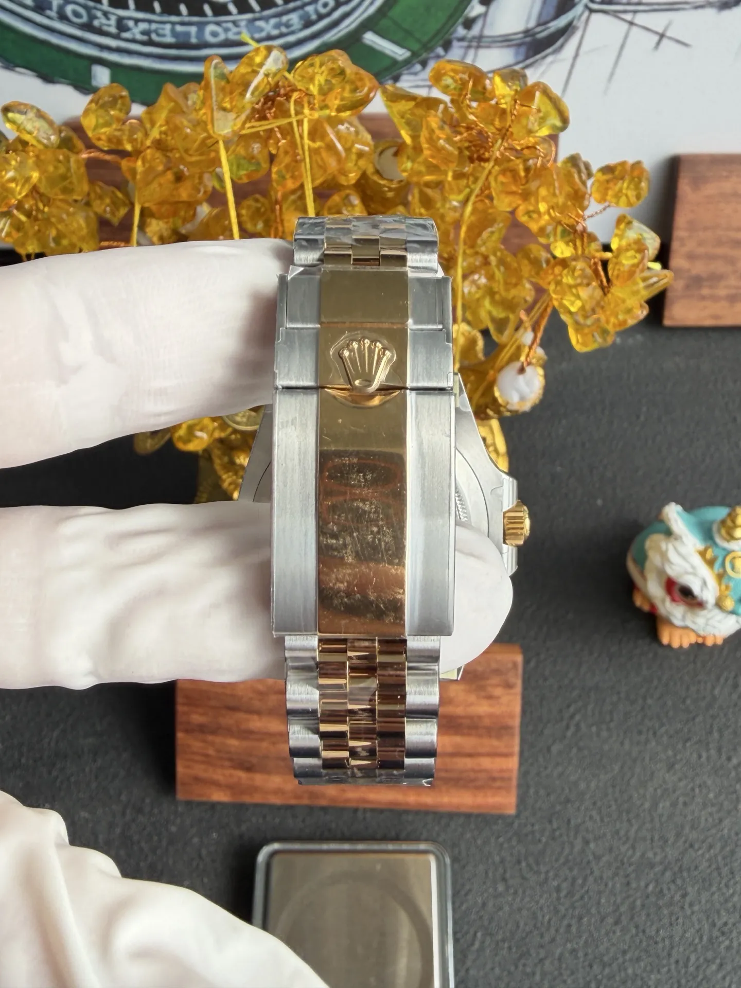 VS Factory Rolex GMT-Master II Two-Tone Yellow Gold Black/Grey Ceramic Bezel Jubilee Bracelet(126713grnr) 1:1 Super Clone - DD3285 Movement - VS Factory Official photo 13