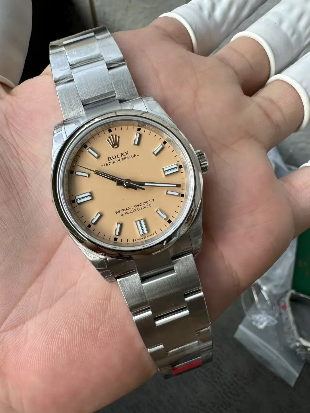 VS Factory Rolex Oyster Perpetual 36mm Candy Pink Lacquer Dial Smooth Bezel Oyster Bracelet (126000) 1:1 Super Clone - DD3230 Movement - VS Factory Official photo 3