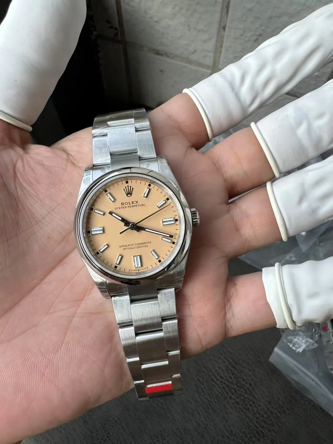 VS Factory Rolex Oyster Perpetual 36mm Candy Pink Lacquer Dial Smooth Bezel Oyster Bracelet (126000) 1:1 Super Clone - DD3230 Movement - VS Factory Official photo 4