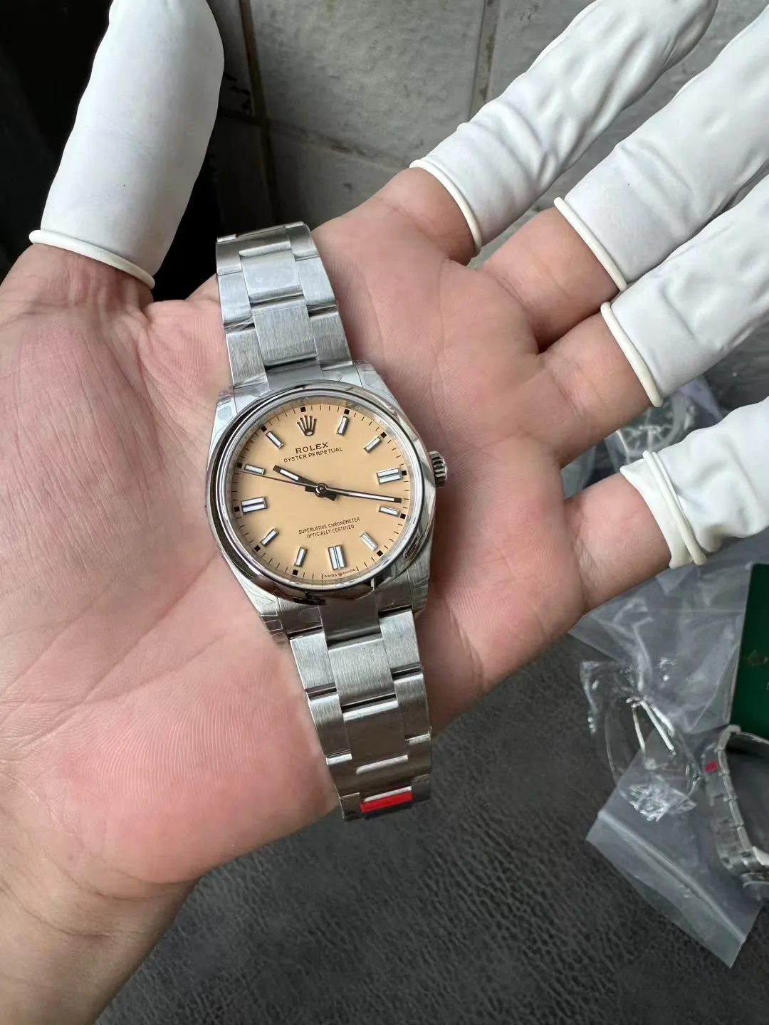 VS Factory Rolex Oyster Perpetual 36mm Candy Pink Lacquer Dial Smooth Bezel Oyster Bracelet (126000) 1:1 Super Clone - DD3230 Movement - VS Factory Official photo 5
