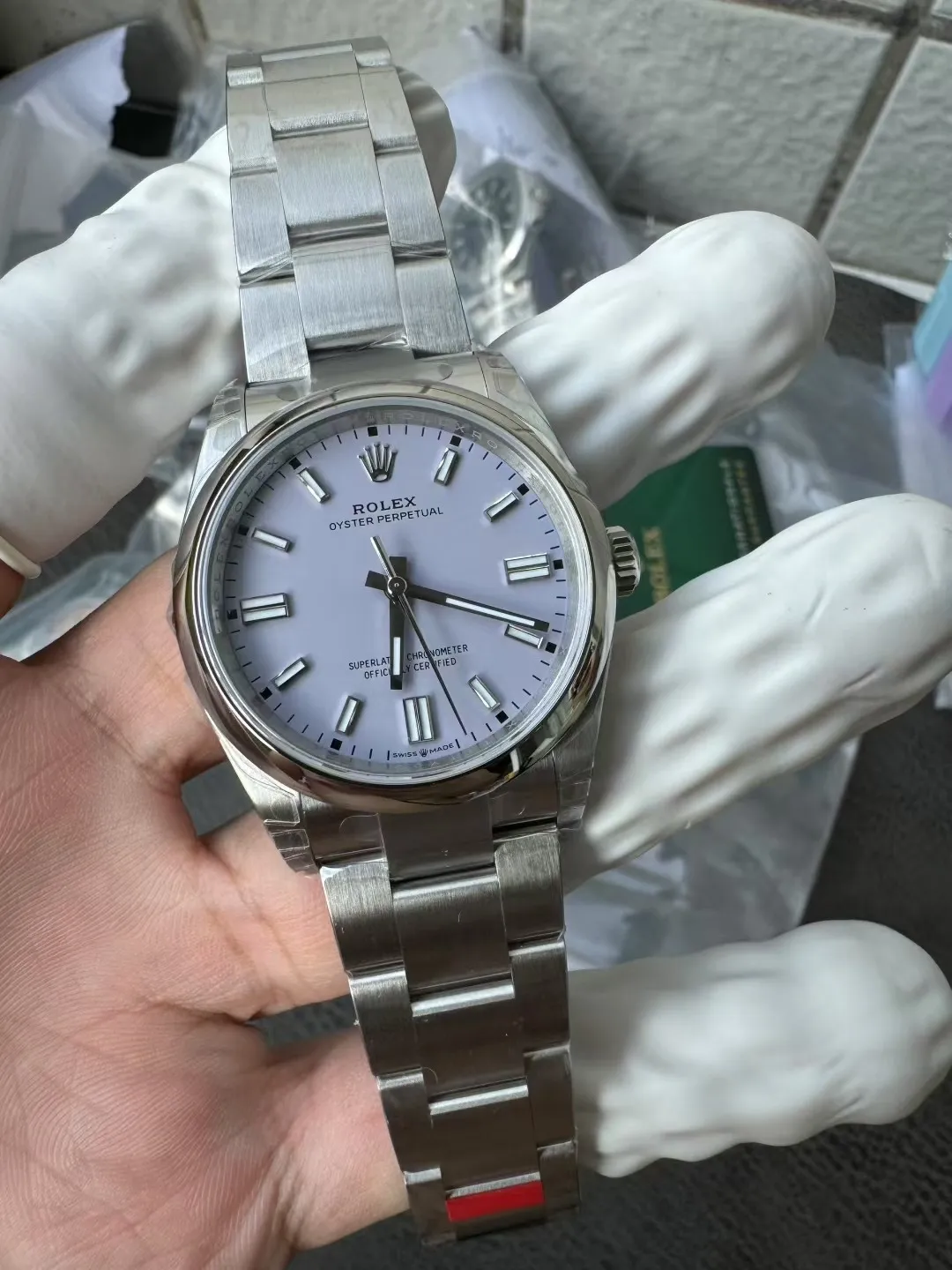VS Factory Rolex Oyster Perpetual 36mm Lavender / Lilac Dial Smooth Bezel Oyster Bracelet (126000) 1:1 Super Clone - DD3230 Movement - VS Factory Official photo 5