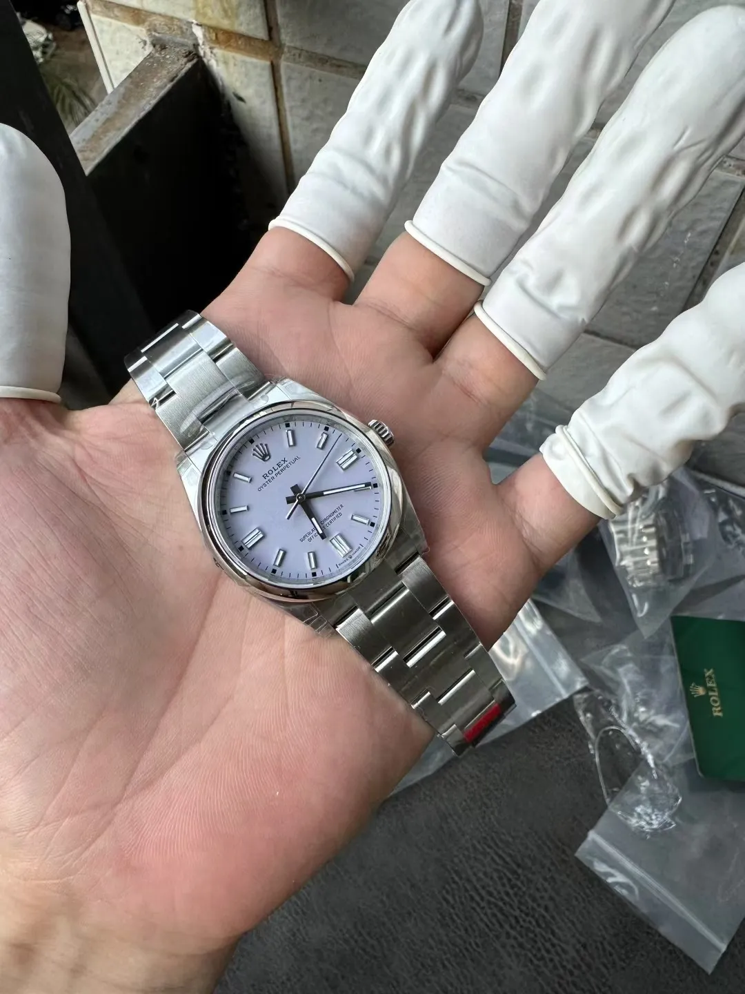 VS Factory Rolex Oyster Perpetual 36mm Lavender / Lilac Dial Smooth Bezel Oyster Bracelet (126000) 1:1 Super Clone - DD3230 Movement - VS Factory Official photo 6