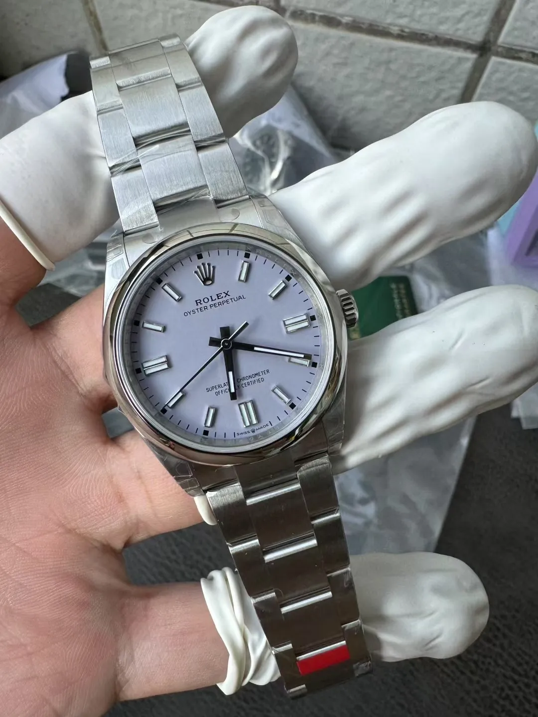 VS Factory Rolex Oyster Perpetual 36mm Lavender / Lilac Dial Smooth Bezel Oyster Bracelet (126000) 1:1 Super Clone - DD3230 Movement - VS Factory Official photo 7