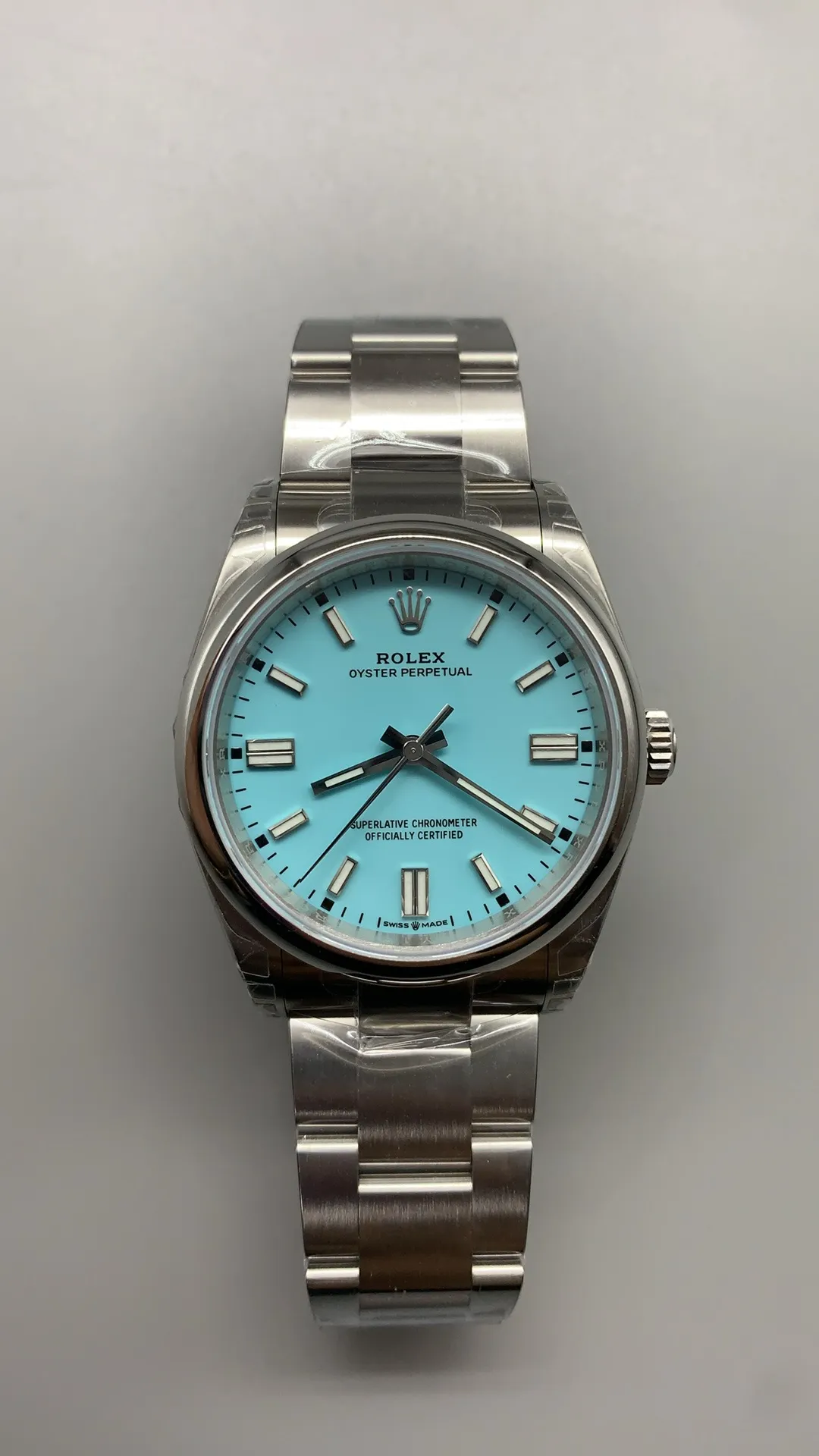 VS Factory Rolex Oyster Perpetual 36mm Turquoise "Tiffany" Blue Dial Smooth Bezel Oyster Bracelet (126000) 1:1 Super Clone - DD3230 Movement - VS Factory Official