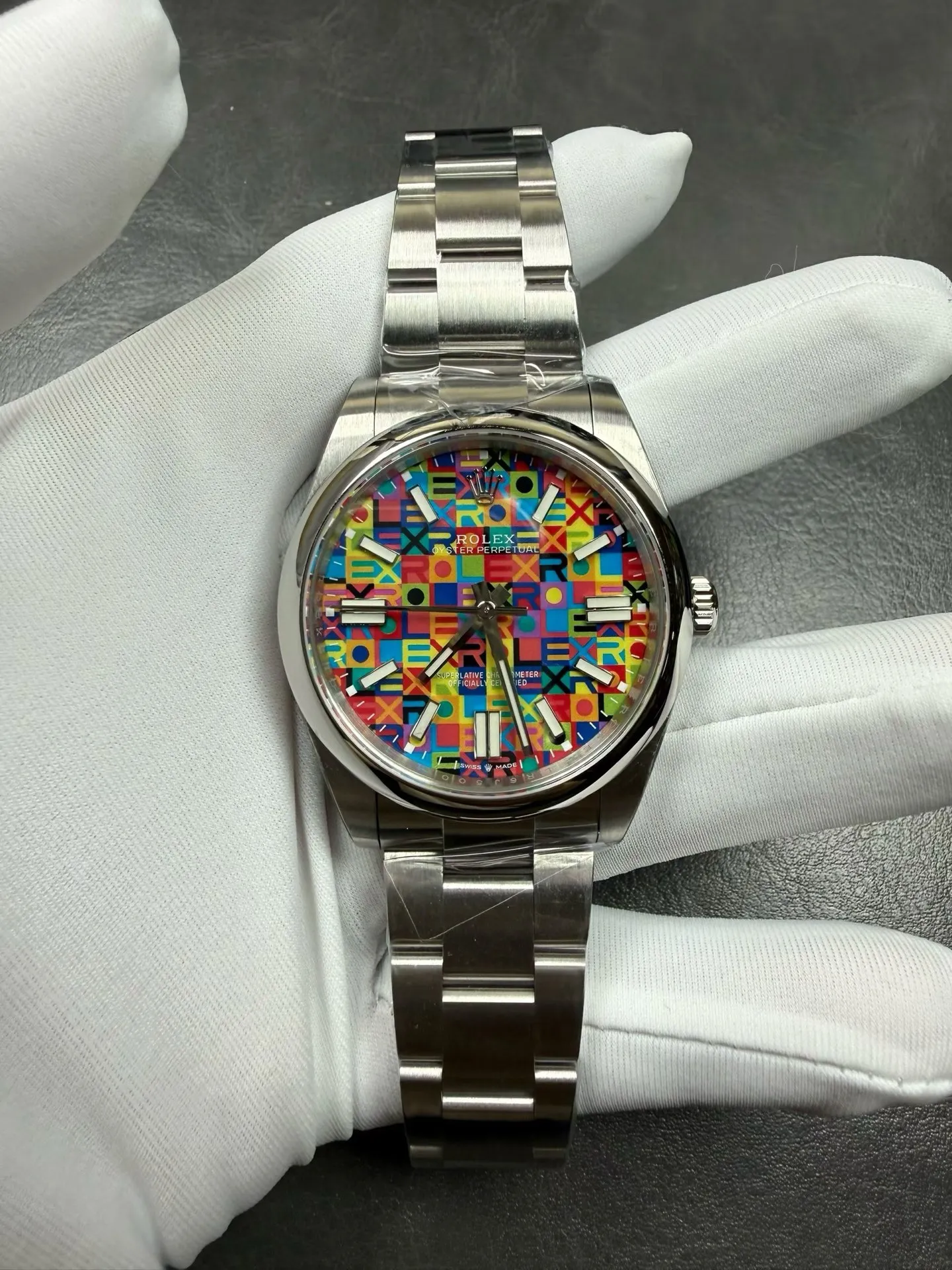 VS Factory Rolex Oyster Perpetual 41mm Multicolor Dial Smooth Bezel Oyster Bracelet(134300) 1:1 Super Clone – DD3230 Movement - VS Factory Official