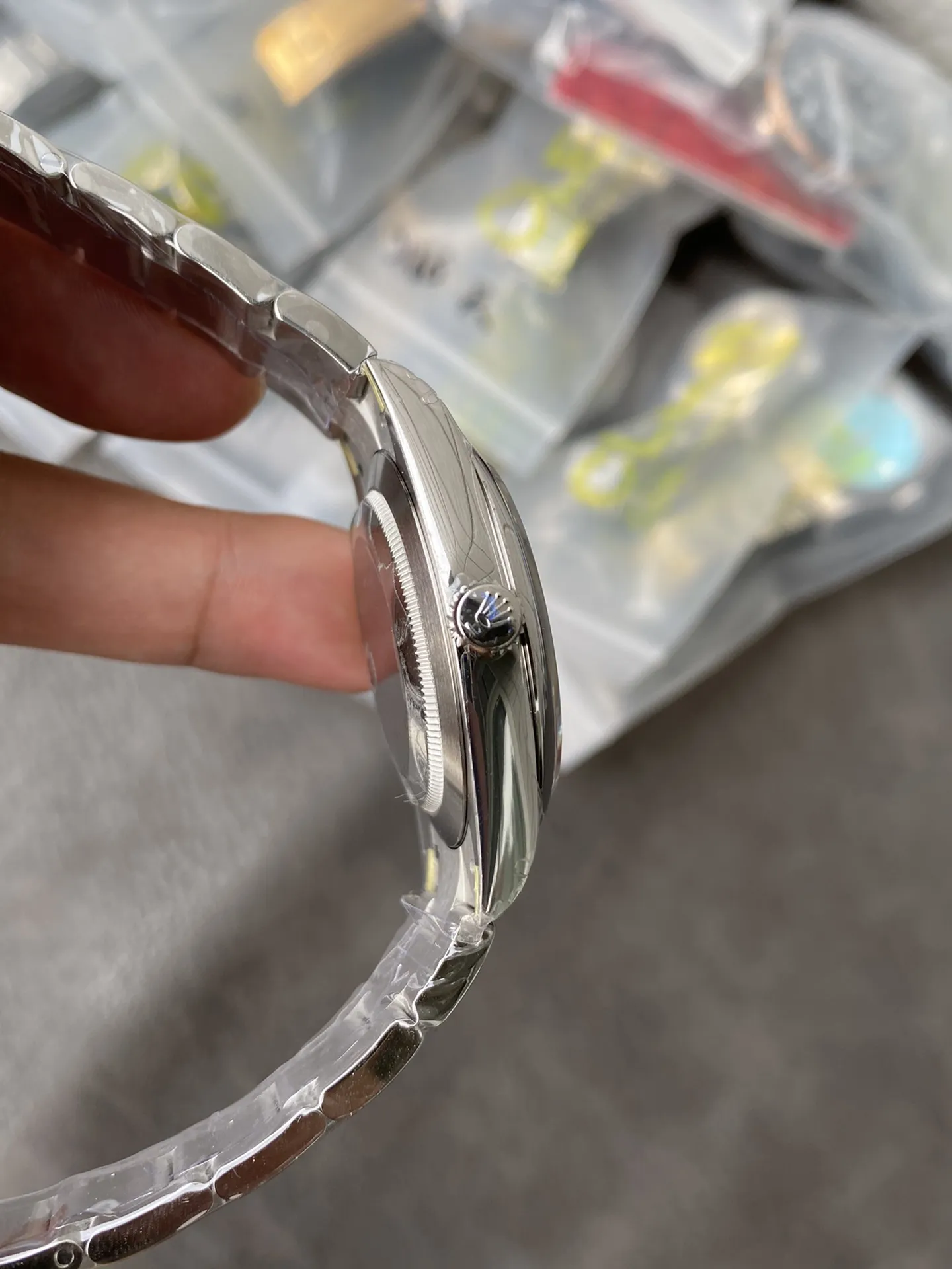 VS Factory Rolex Oyster Perpetual 41mm Yellow Dial Smooth Bezel Oyster Bracelet(124300) 1:1 Super Clone - DD3230 Movement - VS Factory Official photo 9