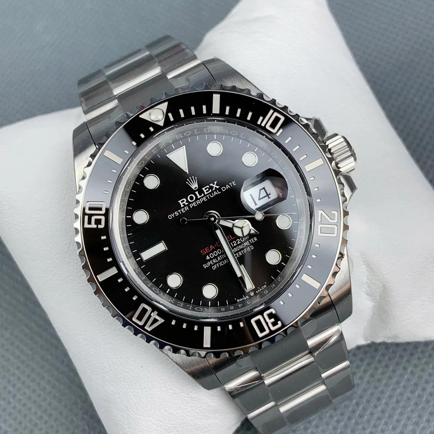 VS Factory Rolex Sea-Dweller 43mm "Single Red" Black Dial Ceramic Bezel Oyster Bracelet (126600) 1:1 Super Clone - DD3235 Movement - VS Factory Official photo 3