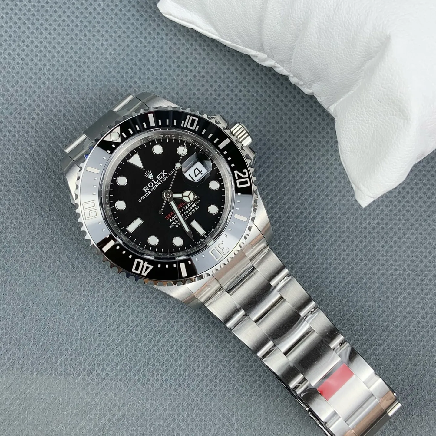 VS Factory Rolex Sea-Dweller 43mm "Single Red" Black Dial Ceramic Bezel Oyster Bracelet (126600) 1:1 Super Clone - DD3235 Movement - VS Factory Official photo 6