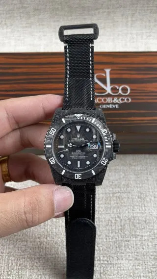 VS Factory Rolex Submariner Date "DiW Carbon Stealth" Forged Carbon Fiber (Custom Edition) 1:1 Super Clone - DD3135 Movement - VS Factory Official photo 3