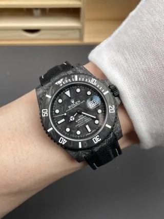 VS Factory Rolex Submariner Date "DiW Carbon Stealth" Forged Carbon Fiber (Custom Edition) 1:1 Super Clone - DD3135 Movement - VS Factory Official photo 5