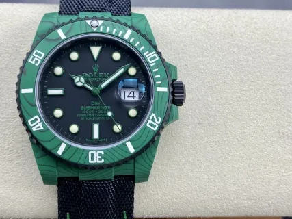 VS Factory Rolex Submariner Date "DiW Green Devil" Layered Green Carbon (Custom Edition) 1:1 Super Clone - DD3135 Movement - VS Factory Official