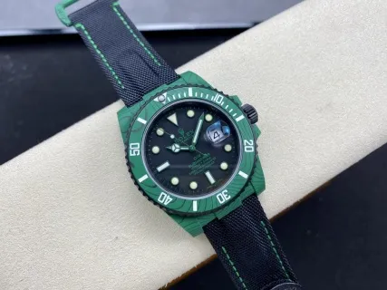 VS Factory Rolex Submariner Date "DiW Green Devil" Layered Green Carbon (Custom Edition) 1:1 Super Clone - DD3135 Movement - VS Factory Official photo 6