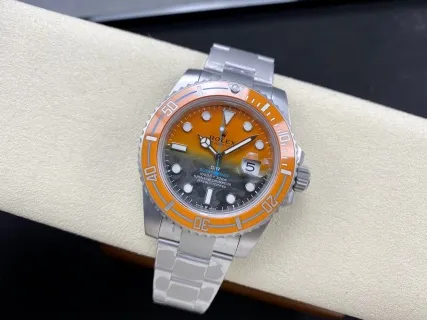 VS Factory Rolex Submariner Date "DiW Orange/Blue" Gradient Carbon Dial (Steel Edition) 1:1 Super Clone - DD3135 Movement - VS Factory Official photo 4