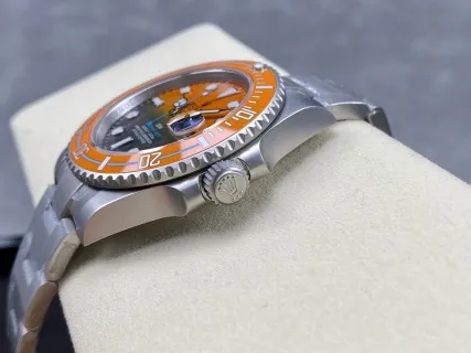 VS Factory Rolex Submariner Date "DiW Orange/Blue" Gradient Carbon Dial (Steel Edition) 1:1 Super Clone - DD3135 Movement - VS Factory Official photo 6