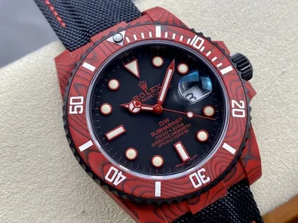 VS Factory Rolex Submariner Date "DiW Red Devil" Layered Red Carbon (Custom Edition) 1:1 Super Clone - DD3135 Movement - VS Factory Official photo 3
