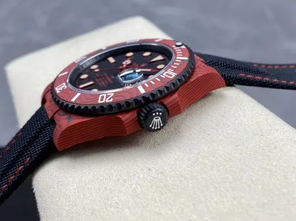 VS Factory Rolex Submariner Date "DiW Red Devil" Layered Red Carbon (Custom Edition) 1:1 Super Clone - DD3135 Movement - VS Factory Official photo 4