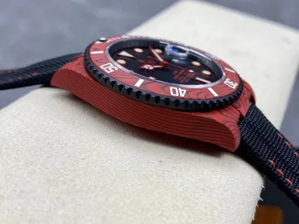 VS Factory Rolex Submariner Date "DiW Red Devil" Layered Red Carbon (Custom Edition) 1:1 Super Clone - DD3135 Movement - VS Factory Official photo 5