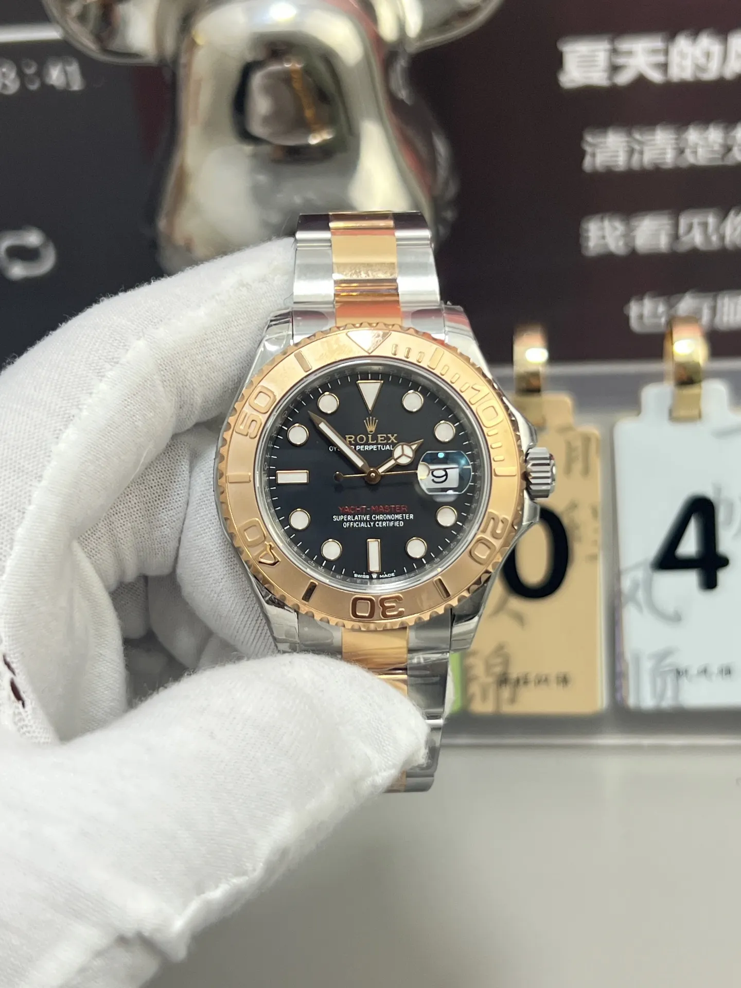 VS Factory Rolex Yacht-Master 44mm Black Dial Rosegold Bezel Two-Tone Rose Gold Oyster Bracelet(126621) 1:1 Super Clone – DD3235 Movement - VS Factory Official
