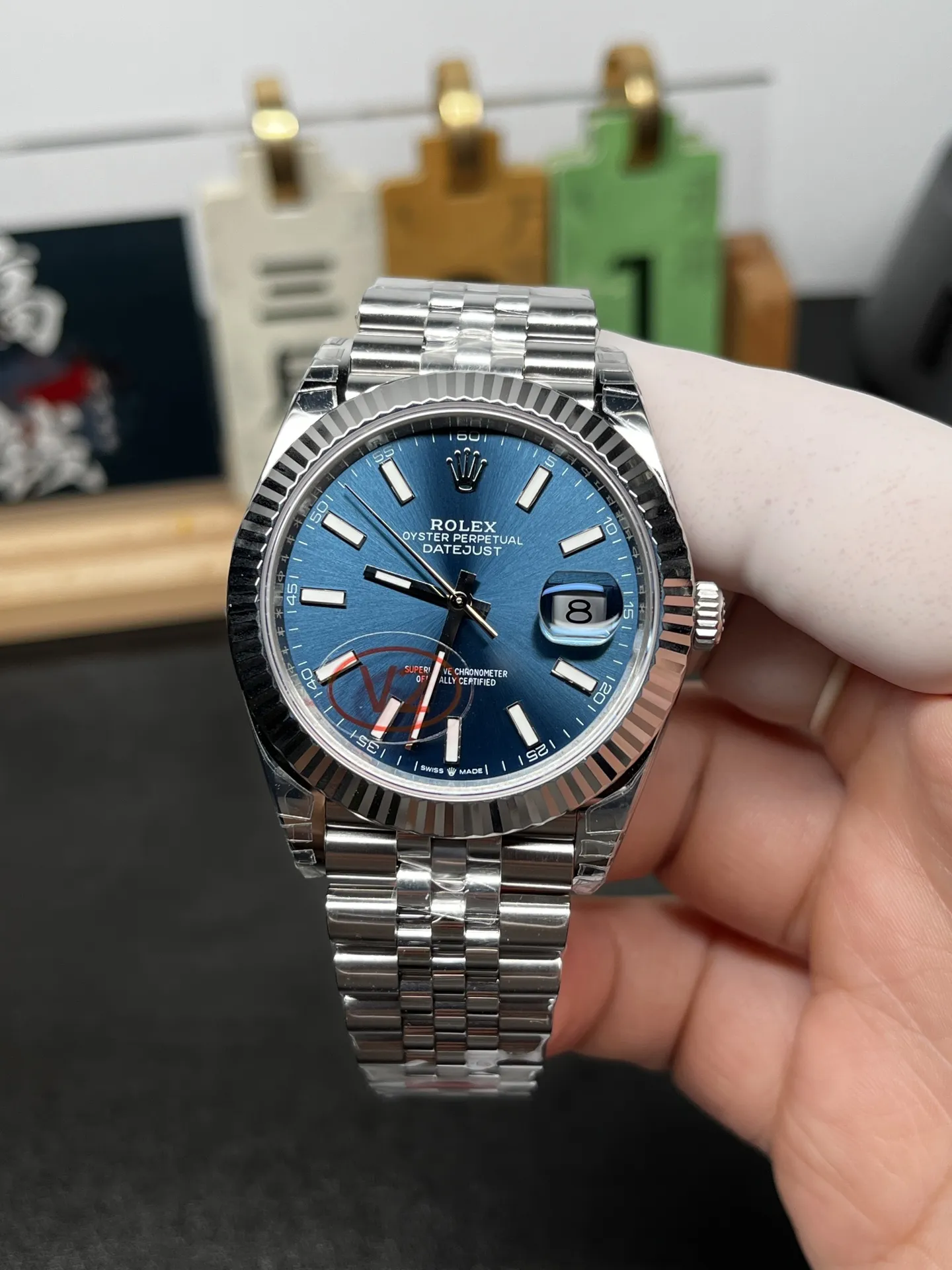 VS Factory (V2) Rolex Datejust 41mm Blue Sunburst Dial Fluted Bezel Jubilee Bracelet (126334) 1:1 Super Clone - DD3235 Movement - VS Factory Official